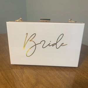 White Acrylic Bride Crossbody Bag
